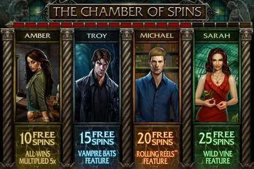 Видео слот Immortal Romance :: Заставка бонусной игры The Chamber of Spins