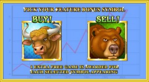 Слот-игра Bulls & Bears :: Выбор символа "Купить" или "Продать" перед запуском бесплатных вращений