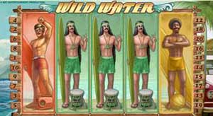 Казино Luck :: Пример бонусного выигрыша Surf's Up на слоте Wild Water™