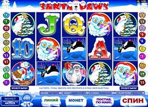 ICE CASINO :: Новогодний игровой автомат Santa Paws ("Лапы Санты")